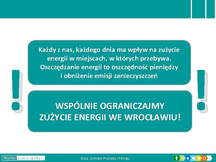 ! Każdy z nas, każdego dnia ma wpływ na zużycie energii w miejscach, w