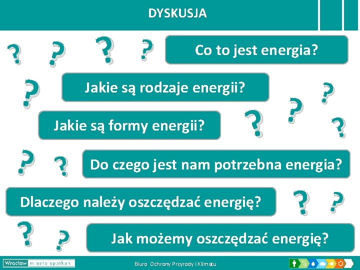 DYSKUSJA ? ? ? Co to jest energia? Jakie są rodzaje energii? Jakie są