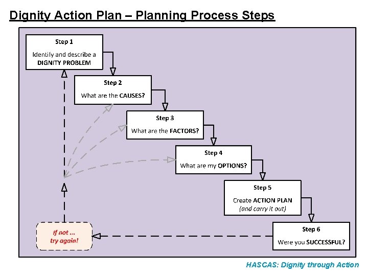 Dignity Action Plan – Planning Process Steps HASCAS: Dignity through Action 