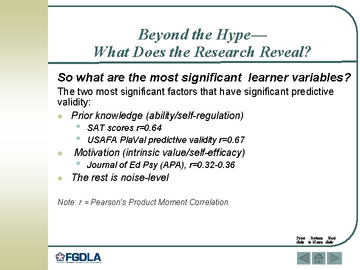 Beyond the Hype— What Does the Research Reveal? So what are the most significant