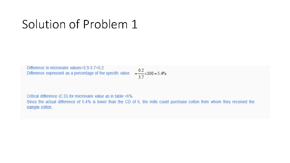 Solution of Problem 1 