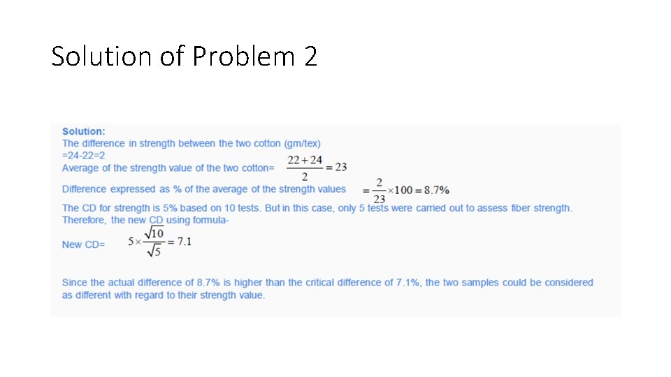 Solution of Problem 2 