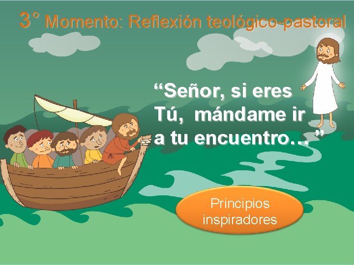 3° Momento: Reflexión teológico-pastoral “Señor, si eres Tú, mándame ir a tu encuentro… ”