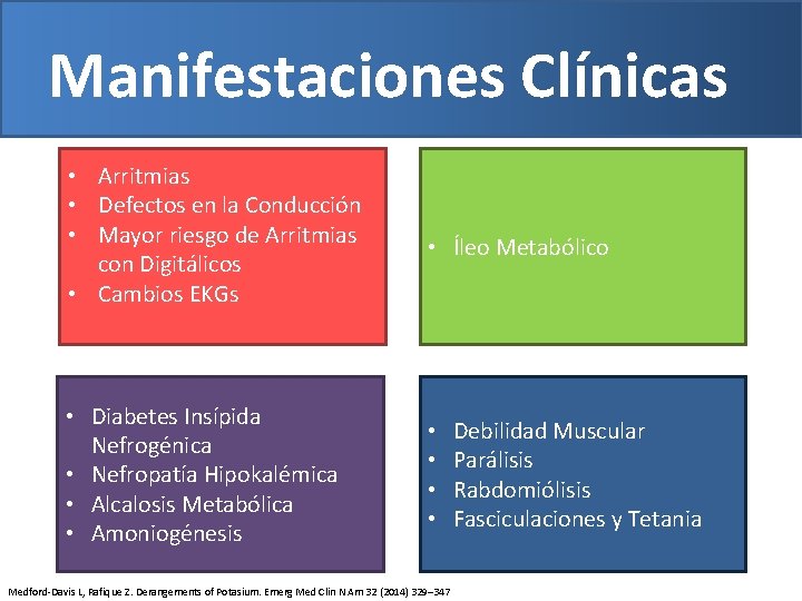 Manifestaciones Clínicas • Arritmias • Defectos en la Conducción • Mayor riesgo de Arritmias