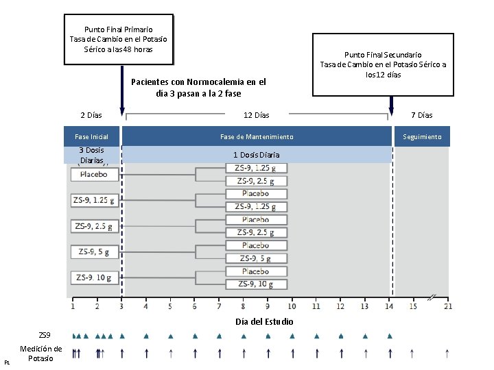 Punto Final Primario Tasa de Cambio en el Potasio Sérico a las 48 horas