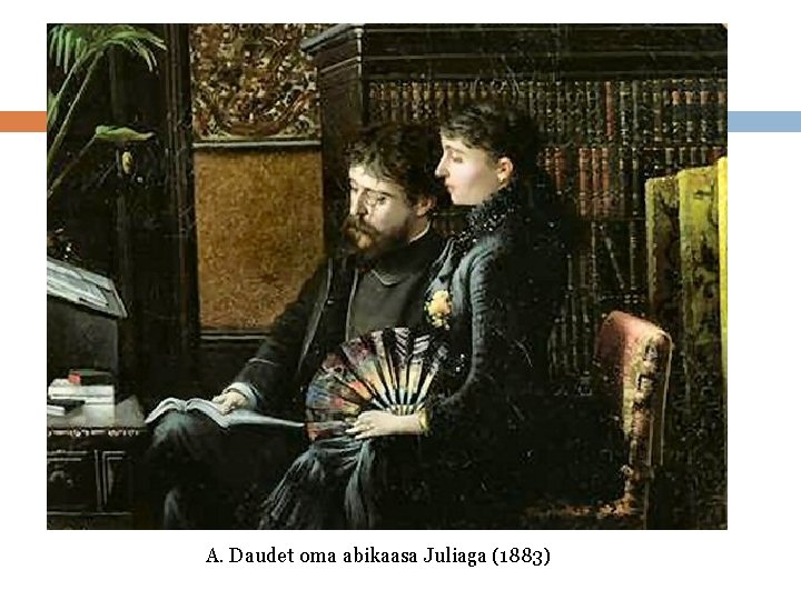 A. Daudet oma abikaasa Juliaga (1883) 