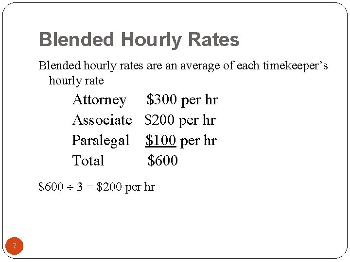 Chapter 6 Legal Fees 1 Types of Legal