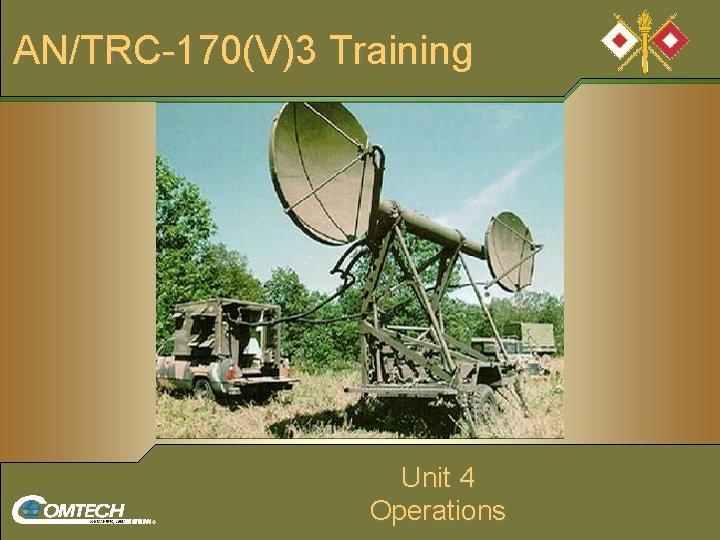 AN/TRC 170(V)3 Training Unit 4 Operations 