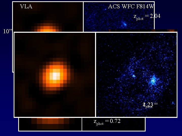 VLA ACS WFC F 814 W zphot = 2. 04 10” zphot = 2.