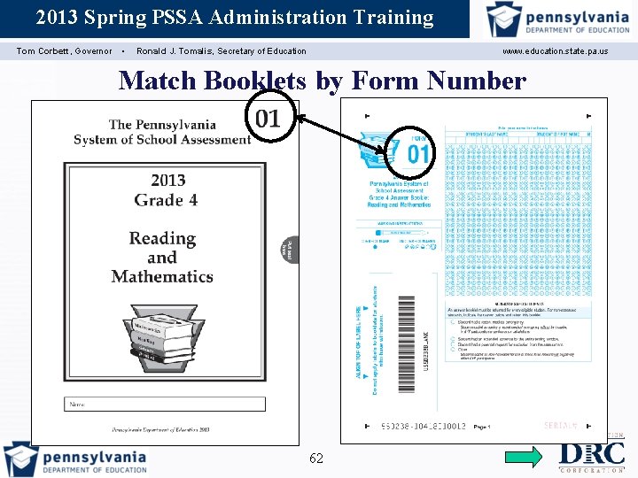 2013 Spring PSSA Administration Training Assessment Coordinator Training Tom Corbett, Governor ▪ Ronald J.