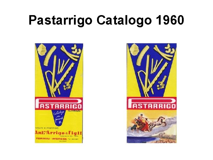 Pastarrigo Catalogo 1960 