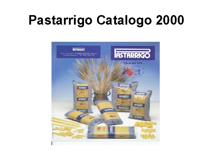 Pastarrigo Catalogo 2000 