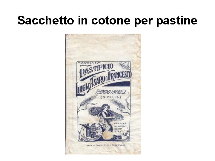 Sacchetto in cotone per pastine 