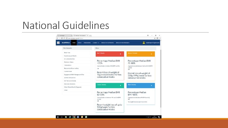 National Guidelines National Guidelines