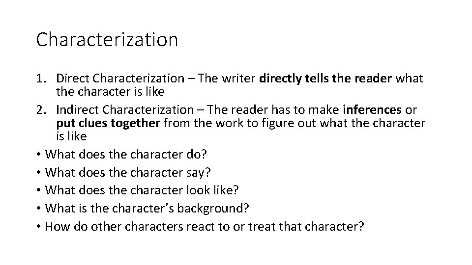 Language and Literature Review of 9 th grade