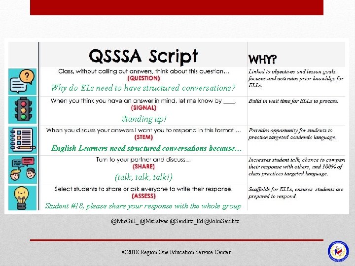 Why do ELs need to have structured conversations? Standing up! English Learners need structured Why do ELs need to have structured conversations? Standing up! English Learners need structured