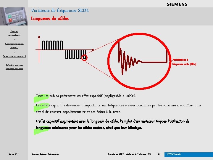 . . . . Variateurs de fréquences SED 2 Longueurs de câbles Pourquoi un
