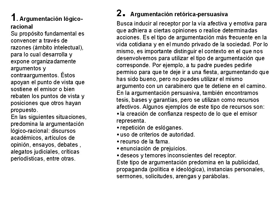 1. Argumentación lógicoracional Su propósito fundamental es convencer a través de razones (ámbito intelectual),