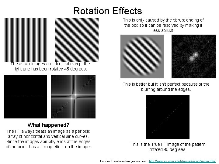 Rotation Effects This is only caused by the abrupt ending of the box so