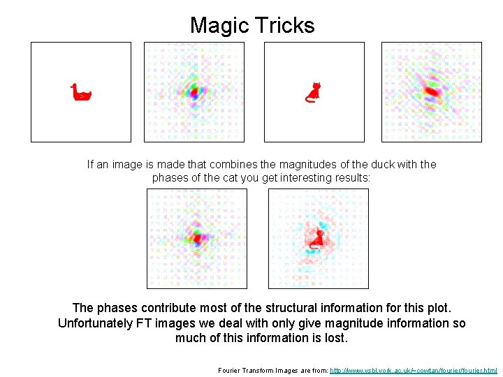 Magic Tricks If an image is made that combines the magnitudes of the duck