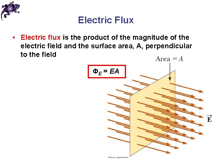 Electric Flux • Electric flux is the product of the magnitude of the electric