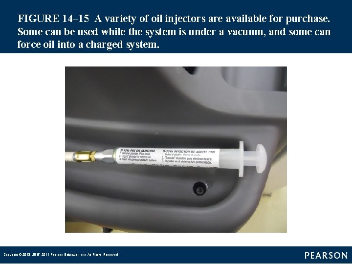 FIGURE 14– 15 A variety of oil injectors are available for purchase. Some can be