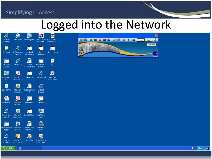 Logged into the Network 