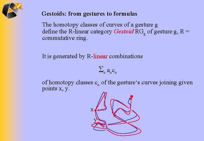 Gestoids: from gestures to formulas The homotopy classes of curves of a gesture g