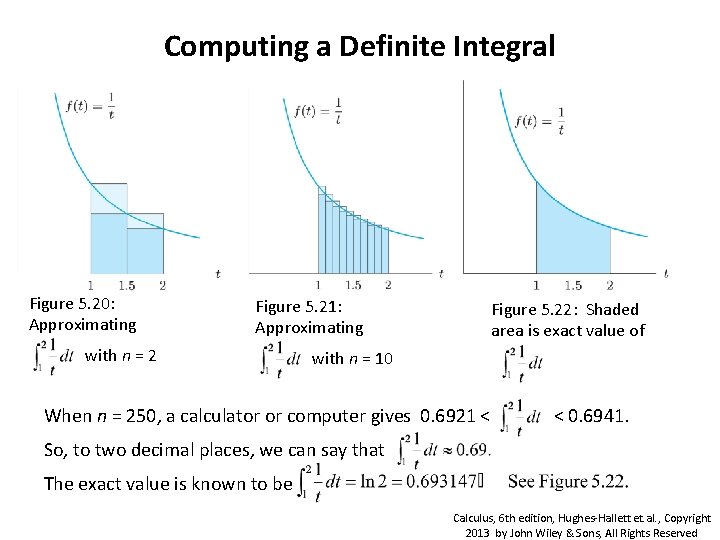 Computing a Definite Integral Figure 5. 20: Approximating Figure 5. 21: Approximating with n Computing a Definite Integral Figure 5. 20: Approximating Figure 5. 21: Approximating with n