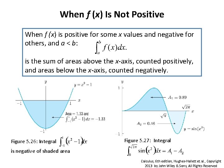 When f (x) Is Not Positive When f (x) is positive for some x When f (x) Is Not Positive When f (x) is positive for some x