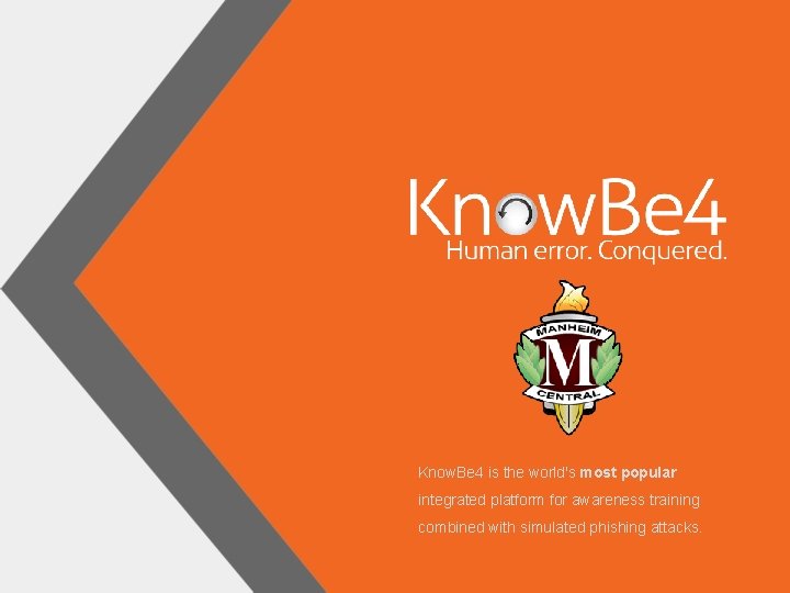 Know. Be 4 is the world's most popular integrated platform for awareness training combined