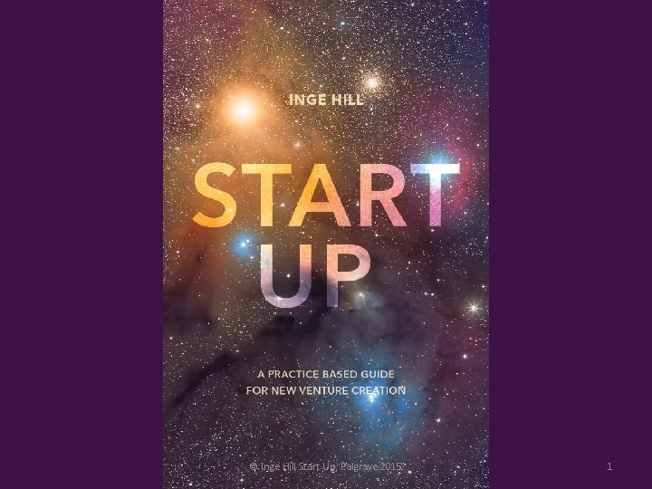 © Inge Hill Start Up, Palgrave 2015 1 © Inge Hill Start Up, Palgrave 2015 1