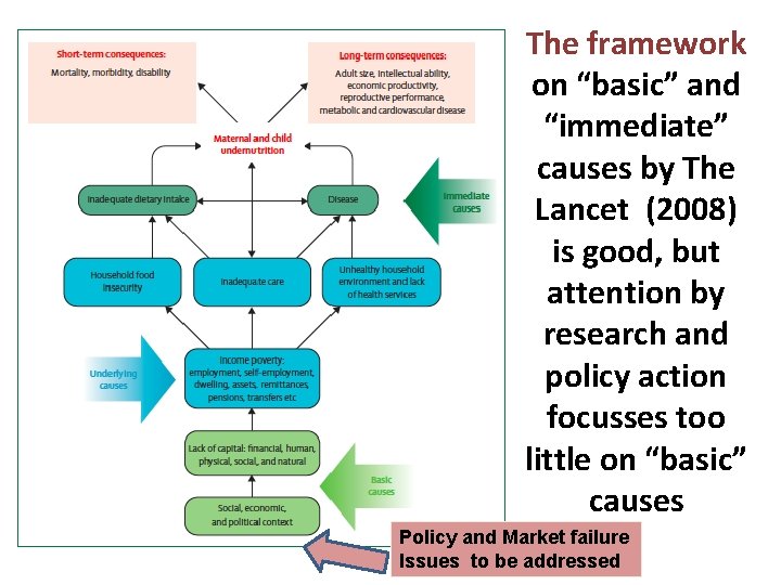 The framework on “basic” and “immediate” causes by The Lancet (2008) is good, but The framework on “basic” and “immediate” causes by The Lancet (2008) is good, but