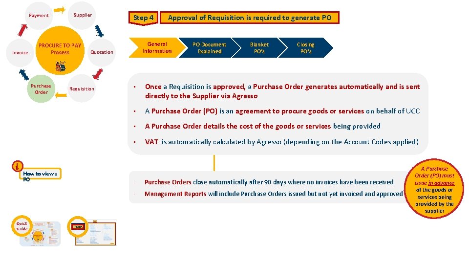 Payment Invoice PROCURE TO PAY Process Purchase Order i Supplier Quick Guide INDEX Approval