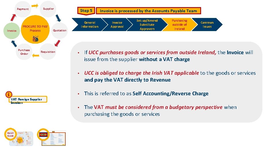 Supplier Payment Invoice PROCURE TO PAY Process Purchase Order i Step 5 General Information