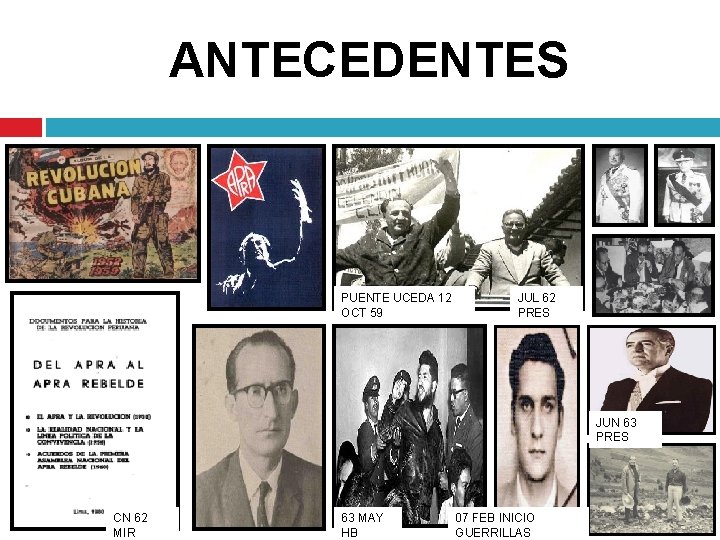 ANTECEDENTES PUENTE UCEDA 12 OCT 59 JUL 62 PRES JUN 63 PRES CN 62