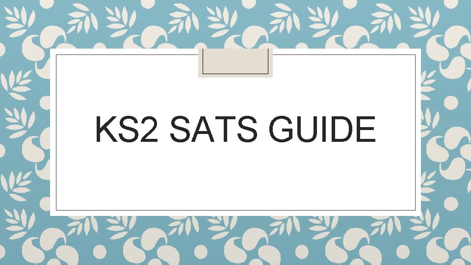 KS 2 SATS GUIDE 