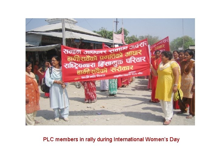 PLC members in rally during International Women’s Day 