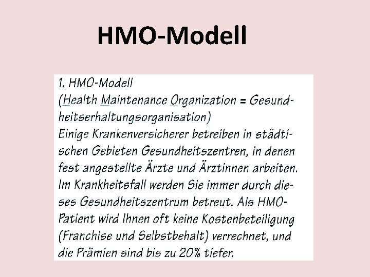 HMO-Modell 