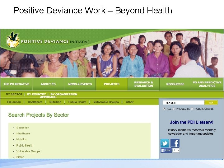 Positive Deviance Work – Beyond Health 