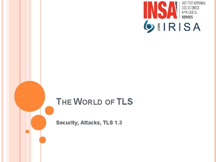 THE WORLD OF TLS Security, Attacks, TLS 1. 3 