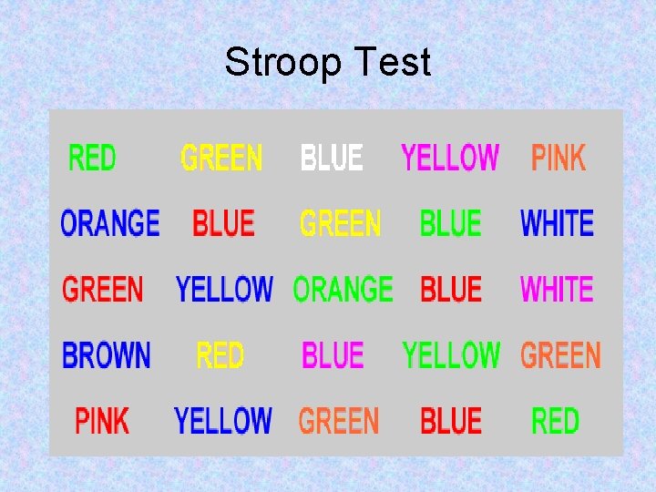 Stroop Test 