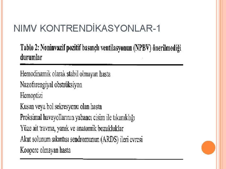 NIMV KONTRENDİKASYONLAR-1 