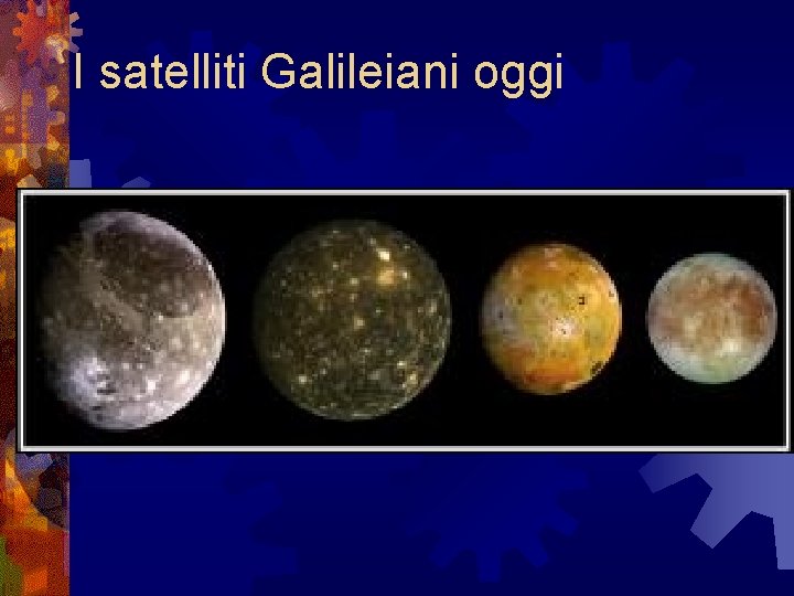 I satelliti Galileiani oggi I satelliti Galileiani oggi