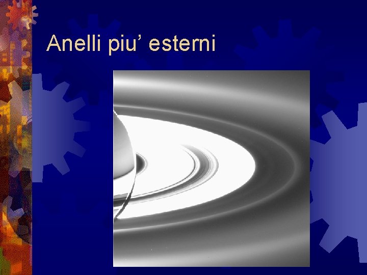 Anelli piu’ esterni Anelli piu’ esterni