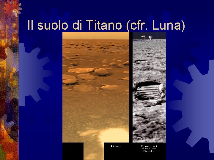Il suolo di Titano (cfr. Luna) Il suolo di Titano (cfr. Luna)
