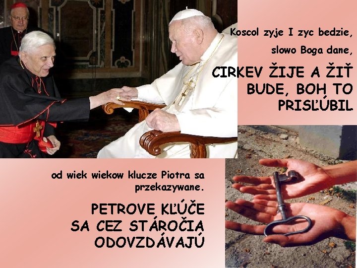 Koscol zyje I zyc bedzie, slowo Boga dane, CIRKEV ŽIJE A ŽIŤ BUDE, BOH