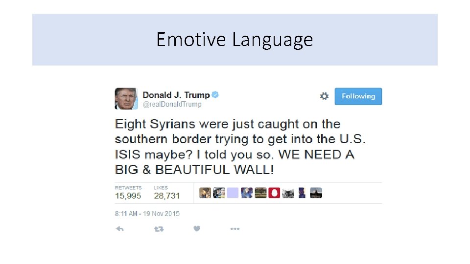 Emotive Language Emotive Language