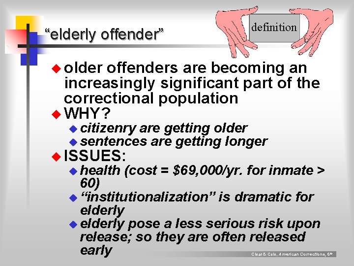 “elderly offender” definition u older offenders are becoming an increasingly significant part of the