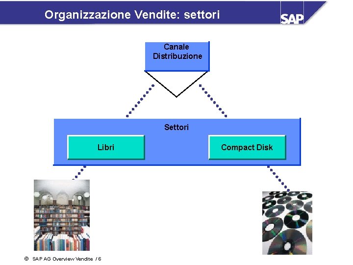 Organizzazione Vendite: settori Canale Distribuzione Settori Libri ã SAP AG Overview Vendite / 6